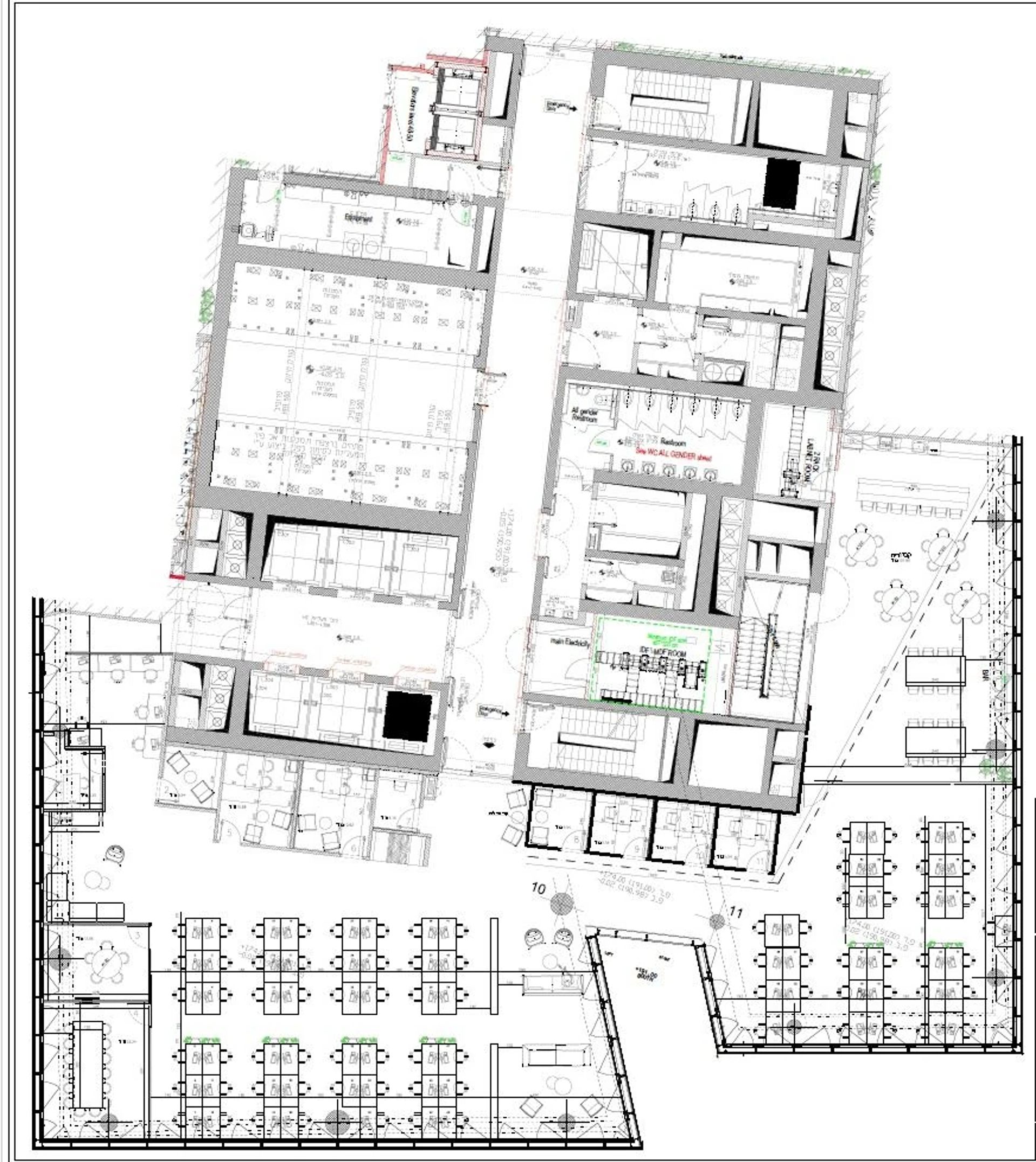 תוכנית קומה 1 - סאבליס לחברות הייטק במגדל עזריאלי שרונה